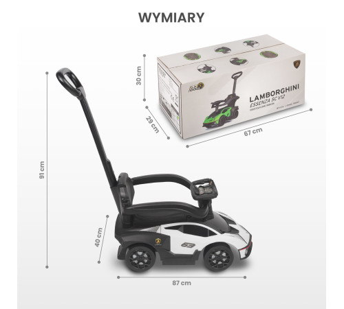 toyz-2586 Машина с ручкой lamborghini essenza (зелёный)