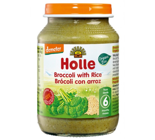  holle piure brocoli cu orez (4 luni+) 190 g