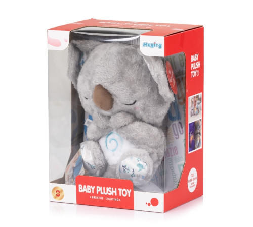 chipolino pild02501klg jucărie respirabilă cu lumină și muzică "koala" gri\alb