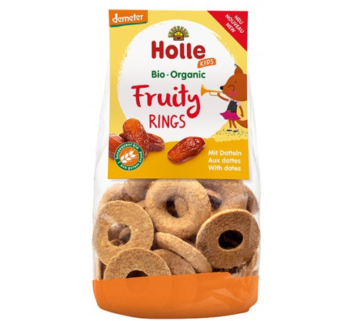 Детское питание в Молдове holle bio organic Палочки-кольца спельтовые с финиками (3 года +) 125 гр.