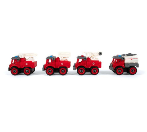 bo. 8024ml set de echipamente de construcții "construiește-l singur" (4 buc.) rosu