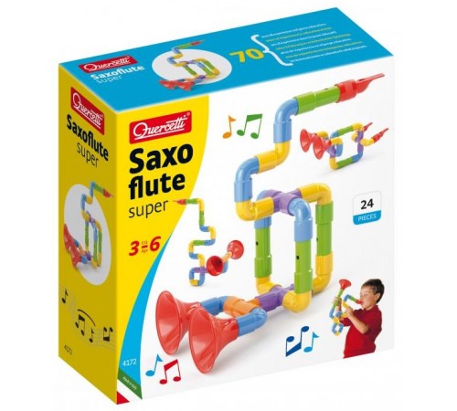 Детский магазин в Кишиневе в Молдове quercetti 4172 Конструктор "saxoflute" (24 дет.)