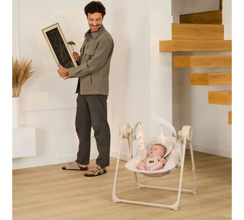 kinderkraft leagan electronic swingee (până la 9 kg.) bej