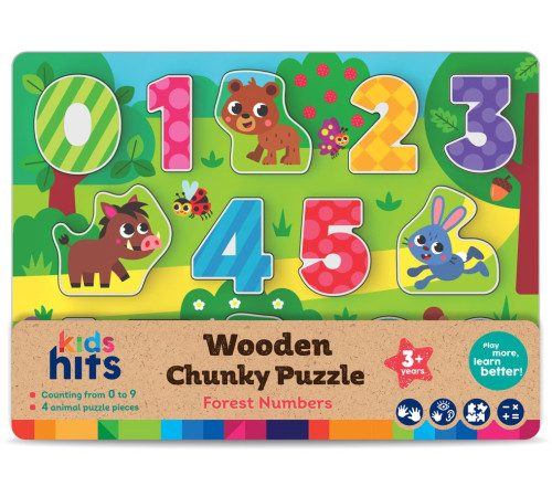  kids hits kh20/074 puzzle din lemn  "forest numbers"