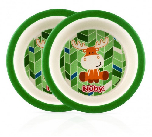 nuby id5501 Набор тарелочек bio (2 шт.) в асс.