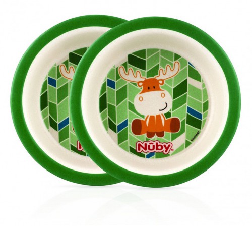 nuby id5501 set de farfurii bio (2 buc.) in sort.