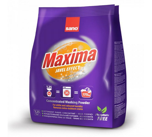 Бытовая химия в Молдове sano maxima jave Стиральный порошок  (1.25кг) 288109