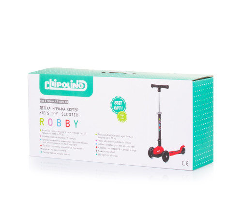 chipolino trotineta "robby" dsrob0235pi pink