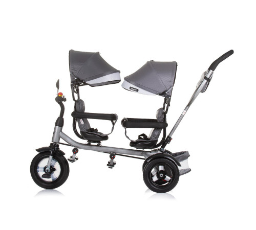 chipolino triciclu pentru gemeni "2play" trk2p0244sg silver\grey