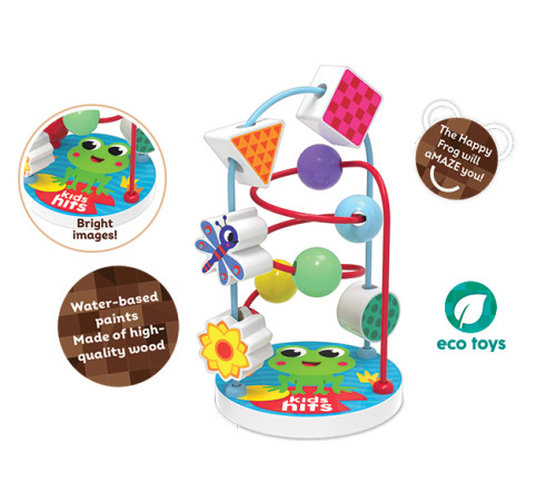 kids hits kh20/076 labirint din lemn "broasca fericită"