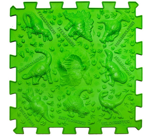 ortek 11683 covoraș ortopedic pentru masaj puzzle "dinozauri" (10 el.)