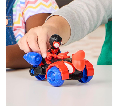 spider-man g3455 set de joacă "marvel team spidey vehicle multipack"