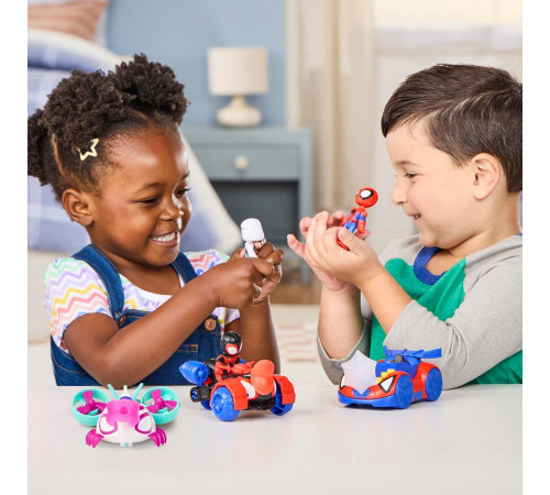 spider-man g3455 set de joacă "marvel team spidey vehicle multipack"
