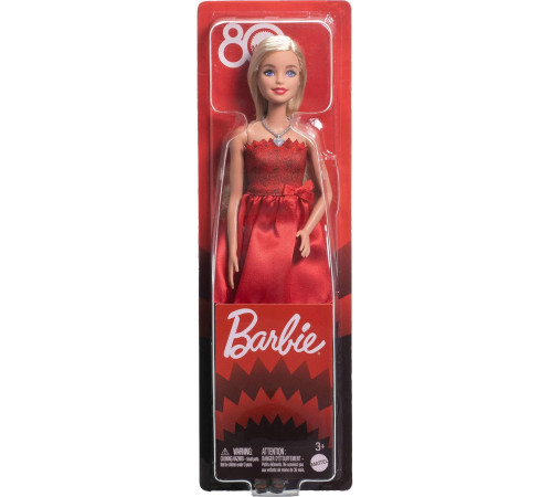 barbie jgd25 păpușa "barbie mattel 80th" ruby red
