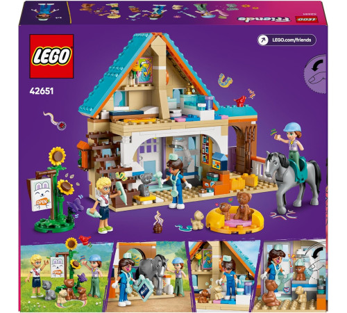 lego friends 42651 Конструктор "Ветклиника для домашних животных" (428 дет.)