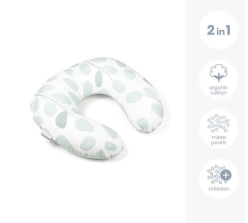 doomoo pernă pentru alăptare softy (150 cm) leaves aqua green