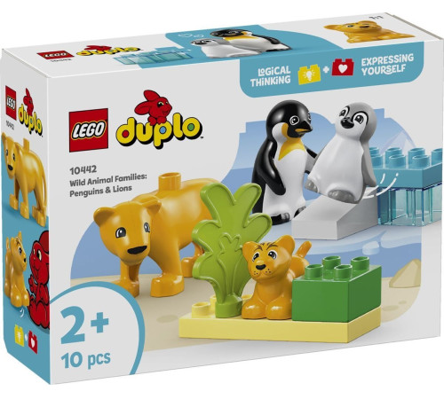 Jucării pentru Copii - Magazin Online de Jucării ieftine in Chisinau Baby-Boom in Moldova lego duplo 10442 constructor "familii de animale sălbatice: pinguini și lei" (10 el.)