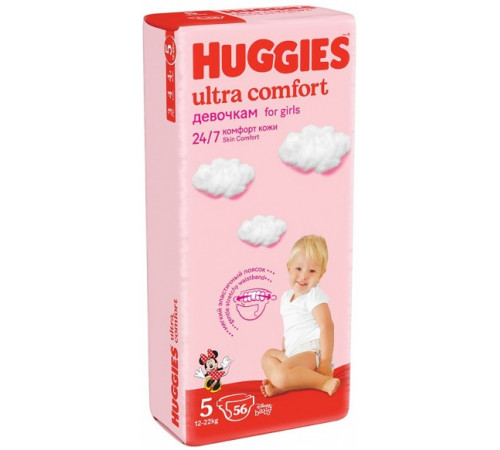 huggies ultra comfort girl 5 (12-22 кг.) 56 шт.*****