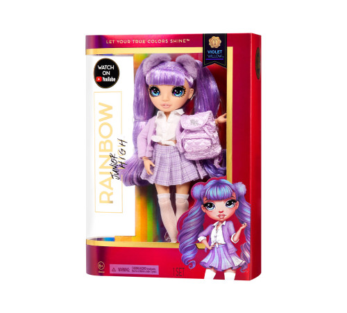 rainbow high 580027 Кукла с аксессуарами "violet willow" серии "junior" (23 см.)