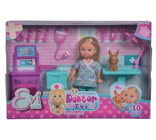 Simba 5733486 Игровой набор "Кукла Еви ветеринар" (12 см.)  simba 5733486 Игровой набор "Кукла Еви ветеринар" (12 см.)