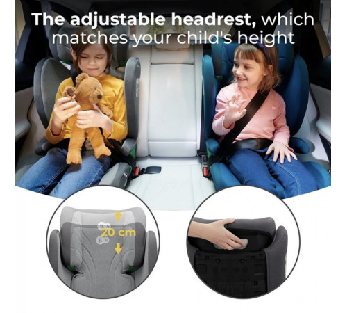 kinderkraft scaun auto junior fix2 i-size gr. 2/3 (100-150 cm) gri