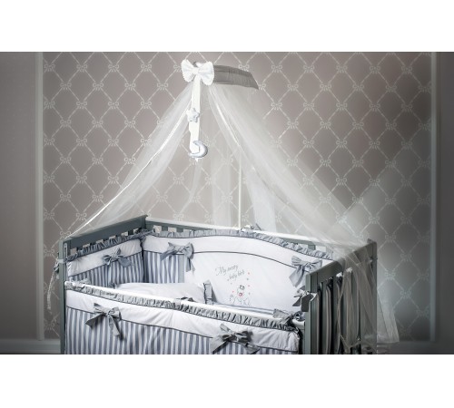 Dormi Baby Постельное бельё "Лебеди" серый (6 единиц) dormi baby Постельное бельё "Лебеди" серый (6 единиц)