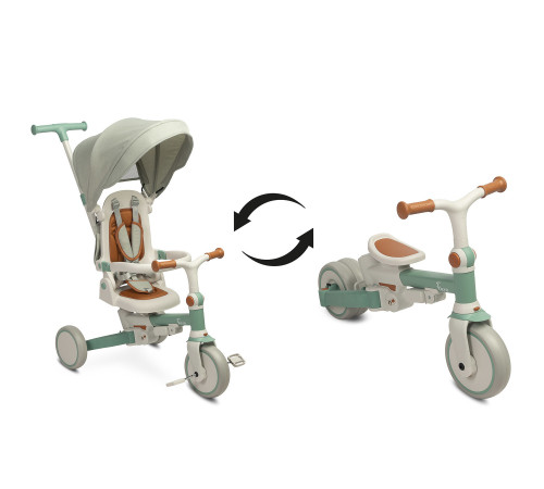 toyz-0360 triciclu multifuncțional 3 &icirc;n 1 "faro" verde