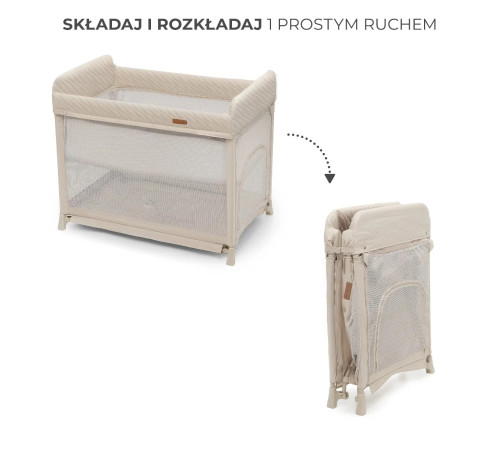 kinderkraft Кровать-манеж moon dream чёрный