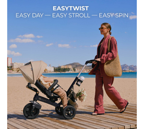 kinderkraft Трицикл easytwist бежевый