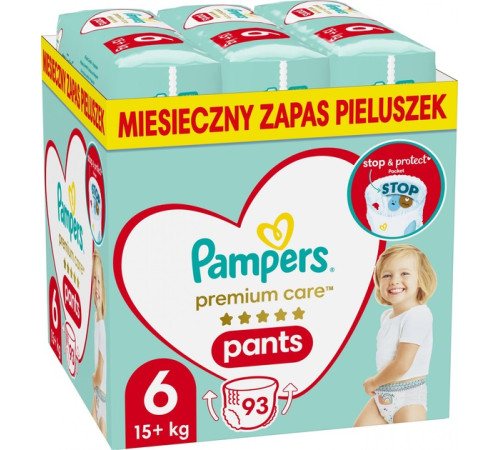 pampers premium care pants 6 (15 kg+) 93 buc.