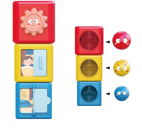 hola toys e7991 set cuburi și bile "tower"