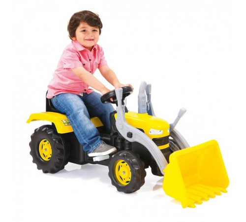 dolu 8051 Трактор с педалями и ковшом жёлтый
