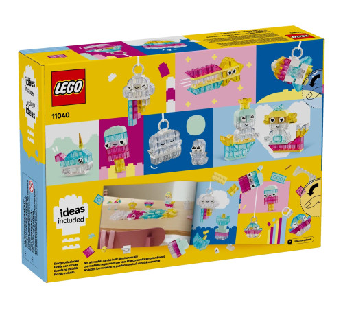 lego classic 11040 constructor "cutie magică cu blocuri transparente" (340 el.)