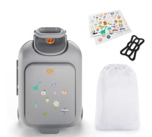 kinderkraft Детский чемодан cabby (до 70 кг.) серый