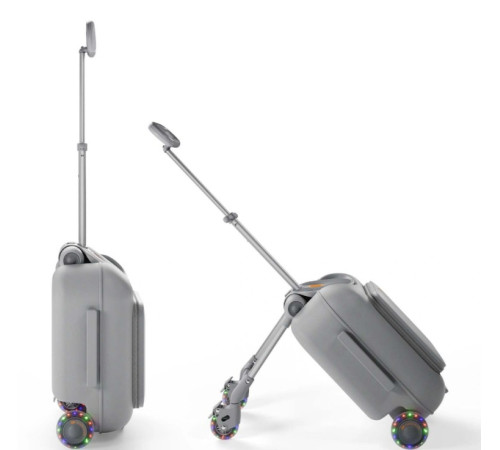kinderkraft Детский чемодан cabby (до 70 кг.) серый
