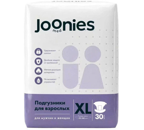  joonies 100303 scutece pentru adulți med adult, mărimea xl (30 buc.)
