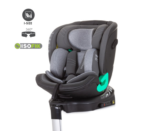 chipolino scaun auto max safe isofix i-size 360 °c (40-150 cm.) gr. 0+/1/2/3 ( 0-36 kg.) stkmax02302gt graphite