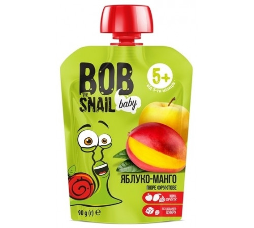  bob snail piure mere-mango (5 luni +) 90 gr.