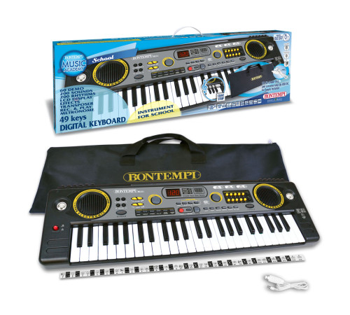 Bontempi 154920 Электронный синтезатор (49 клавиш, чехол, USB)   bontempi 154920 Электронный синтезатор (49 клавиш, чехол, usb)