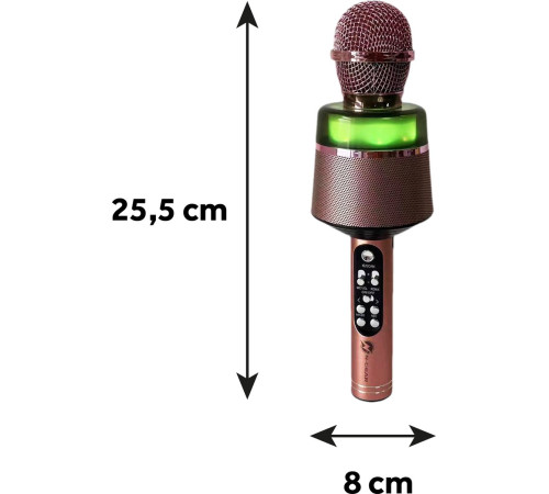 n-gear Портативный беспроводной bluetooth-микрофон для караоке "star mic" starmic100pink розовое золото
