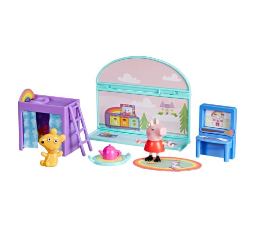peppa pig g2182 set de joacă "mobilă pentru camera lui peppa pig" (&icirc;n sort.)