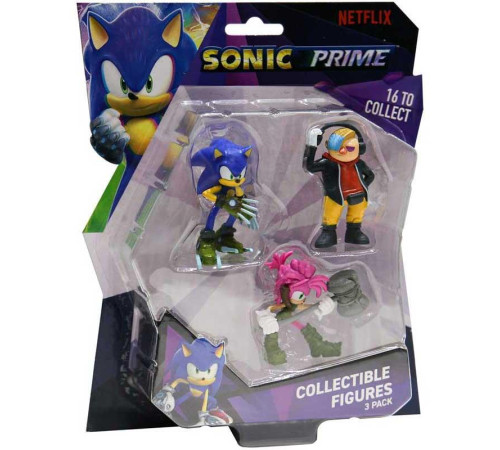 sonic the hedgehog son2020 set eroi sonic (3 buc/6,5 cm) in sort