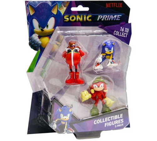 sonic the hedgehog son2020 set eroi sonic (3 buc/6,5 cm) in sort