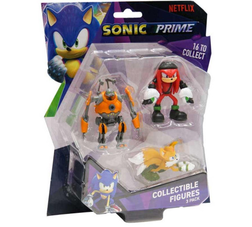 sonic the hedgehog son2020 set eroi sonic (3 buc/6,5 cm) in sort