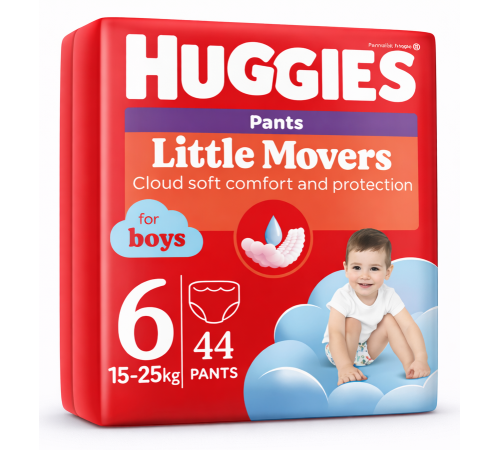  huggies Трусики little movers boy 6 (16-22 кг.) 44 шт.