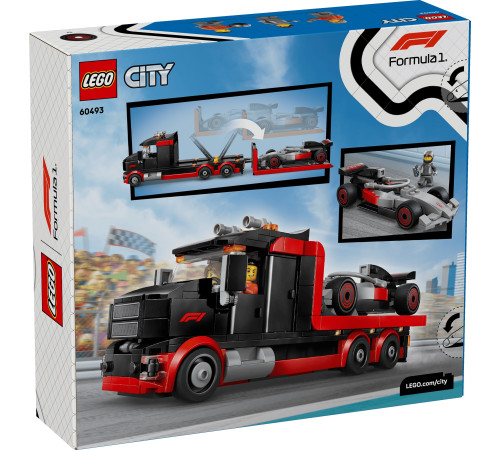 lego city 60493 constructor "camion f1 cu mașină de curse audi f1" (508 el.)