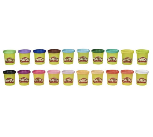 play-doh e9413 set de plastilină (40buc/20culori) 