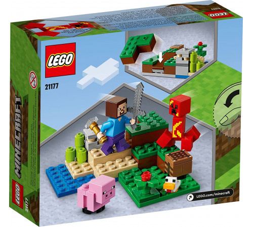  lego minecraft  21177 Конструктор "Засада Крипера" (72 дет.)