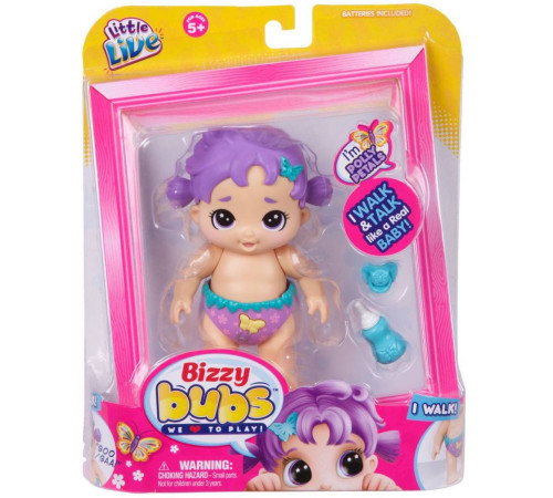 little live pets 28469 papusa interactiva bizzy bubs „polly petal”