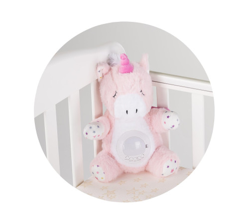 chipolino pil02504unic jucărie de pluș cu proiector și muzică "unicorn"